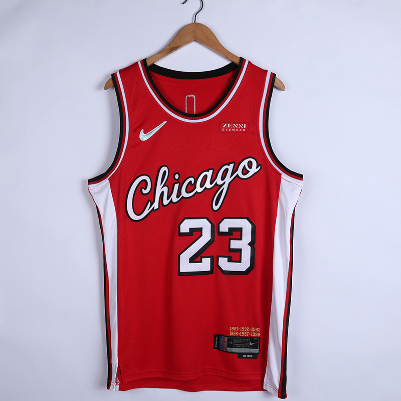 2022 Men Chicago Bulls #23 Jordan 75TH city edition Red NBA Nike Jerseys->chicago bulls->NBA Jersey